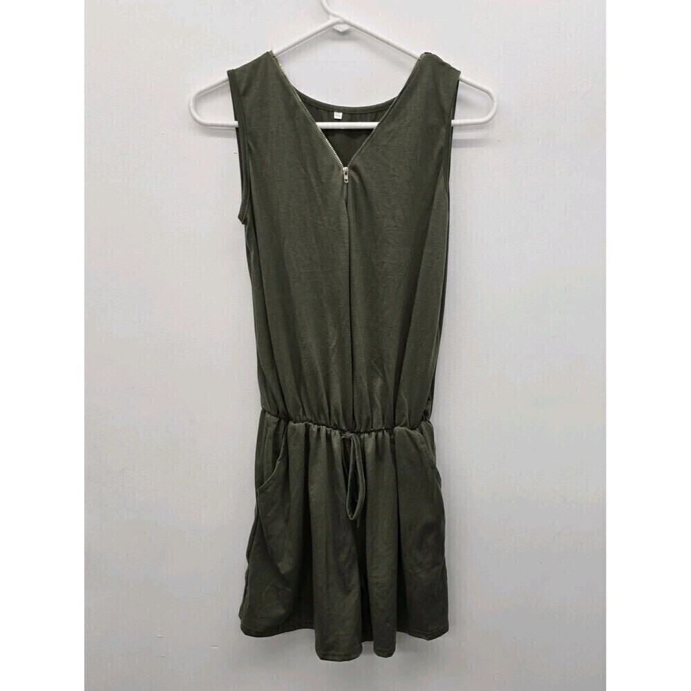 Unbranded  Romper Shorts/ Sleeveless Army Green Size Medium (A38)